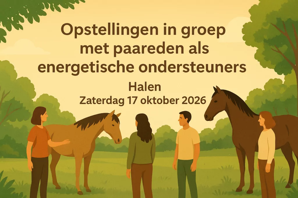 Opstellingen in groep met paarden als energetische ondersteuners