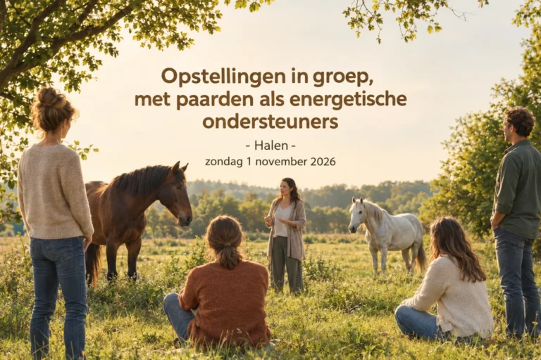 Opstellingen in groep, met paarden als energetische ondersteuners