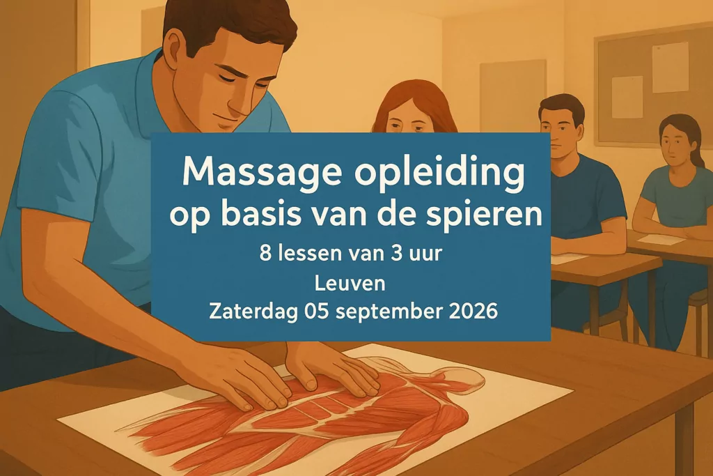 Massage opleiding op basis van de spieren 8 lessen van 3 uur (VOLZET)
