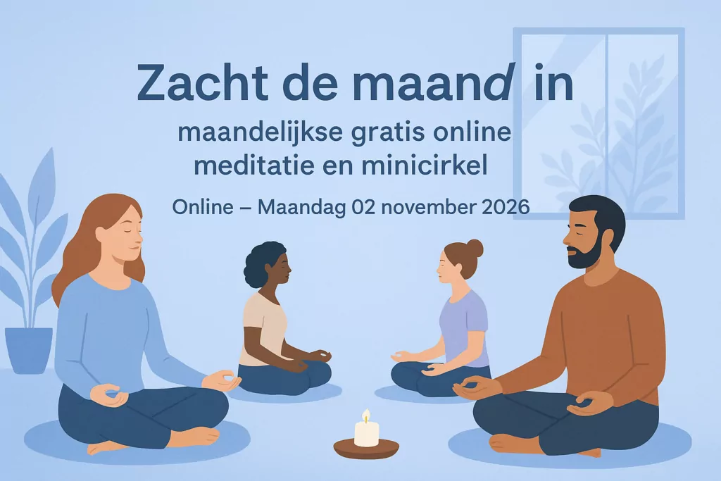 Zacht de maand in maandelijkse gratis online meditatie en minicirkel