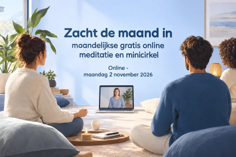 Zacht de maand in maandelijkse gratis online meditatie en minicirkel