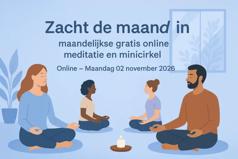 Zacht de maand in maandelijkse gratis online meditatie en minicirkel
