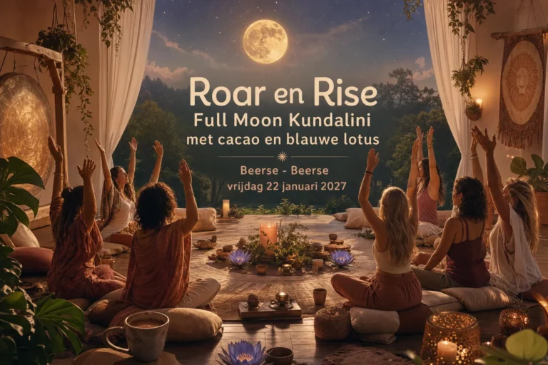 Roar en Rise Full Moon Kundalini met cacao en blauwe lotus